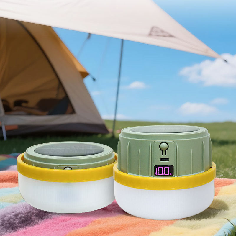 Digital Display Solar Camping Light Mobile Emergency Lighting