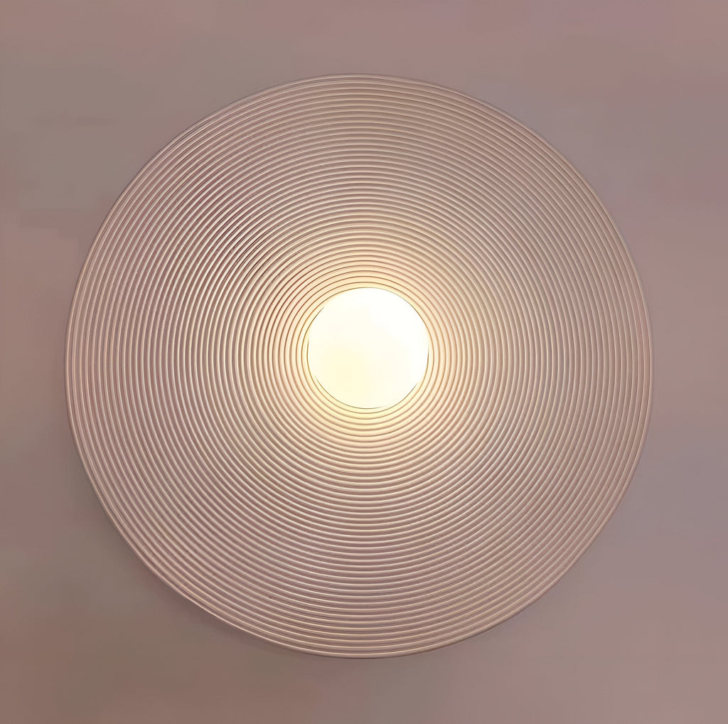 Retro Resin Ceramic-style Round Wall Sconce LED 1-light