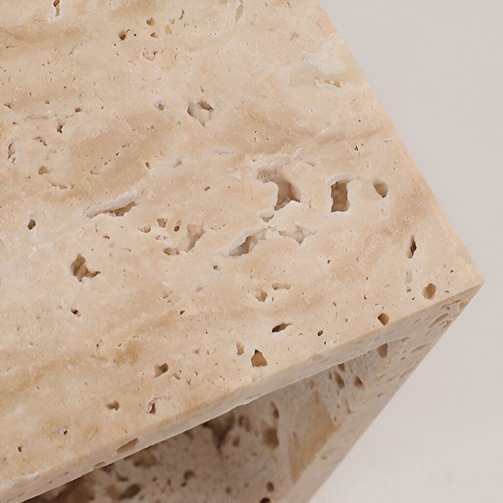 Minimalist Travertine Stone Square Outdoor Wall Light LED 1-Light