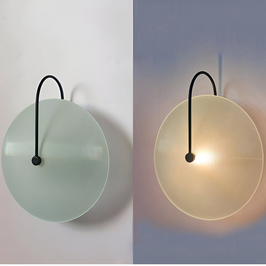 Postmodern Nordic Frosted Glass Round Wall Sconce LED 1-Light