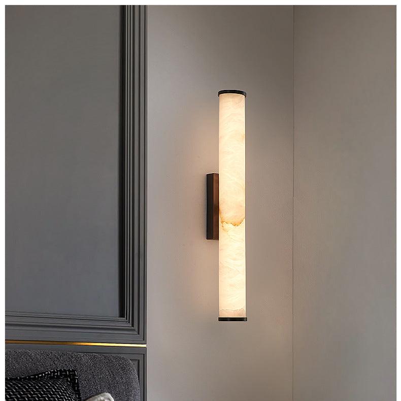 Modern Minimalist Spanish Marble Copper Wall Sconce LED 1-Light