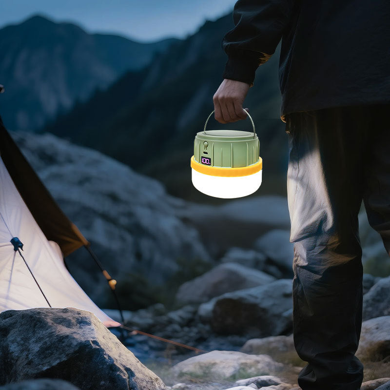 Digital Display Solar Camping Light Mobile Emergency Lighting