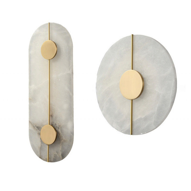 Modern Nordic Marble Round Wall Sconce LED 1-Light