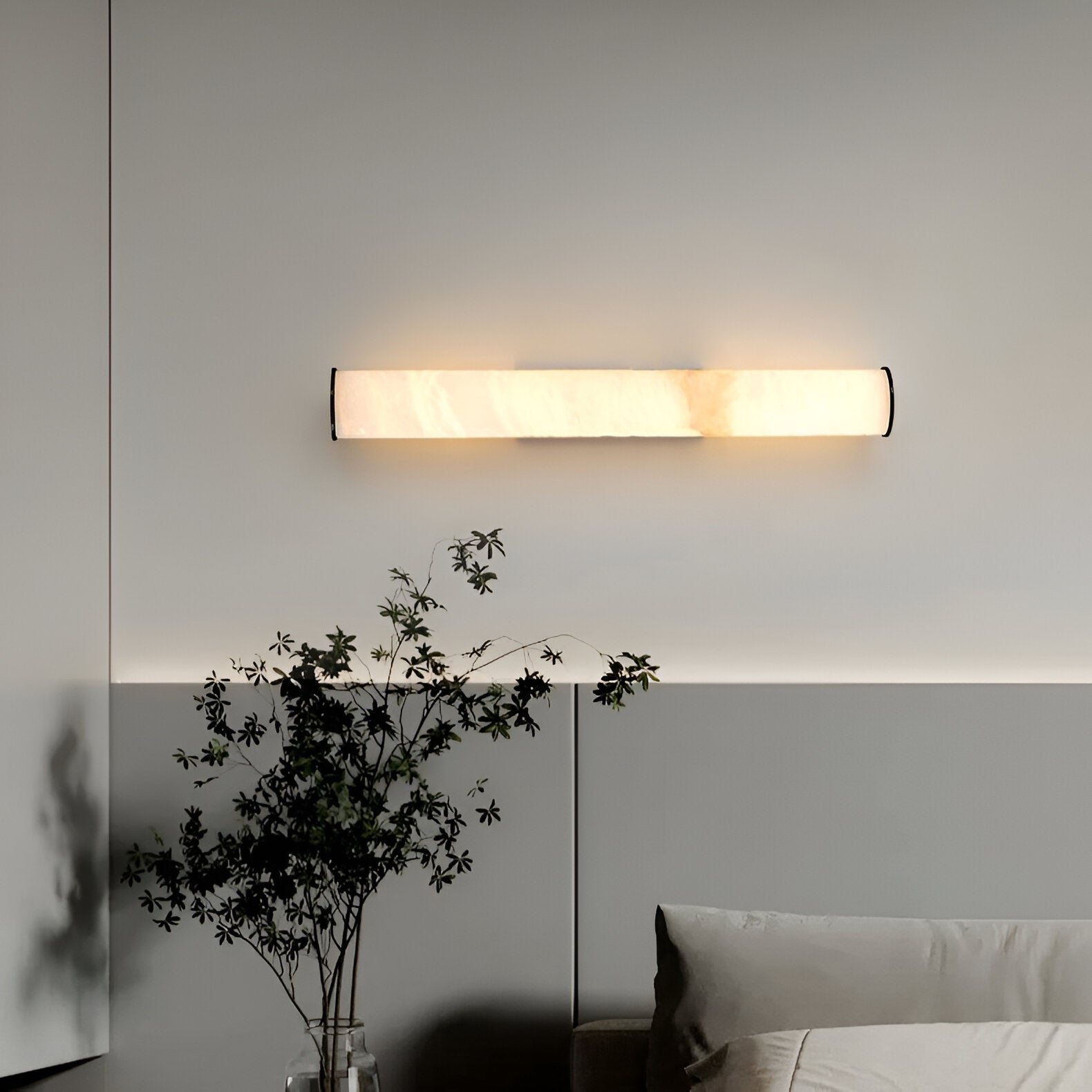 Modern Minimalist Spanish Marble Copper Wall Sconce LED 1-Light