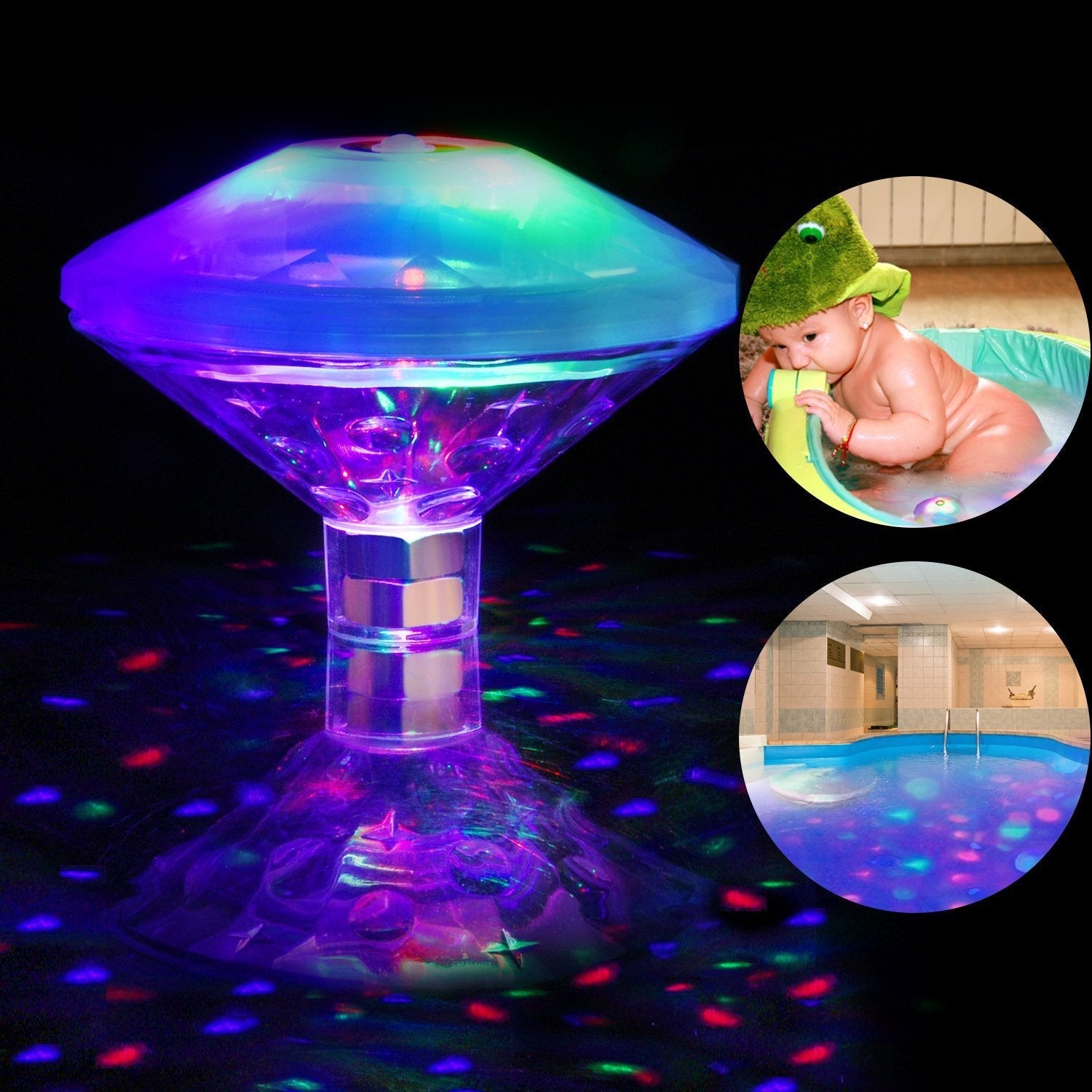 Outdoor LED Waterproof Diamond Pool Light Floating Decor