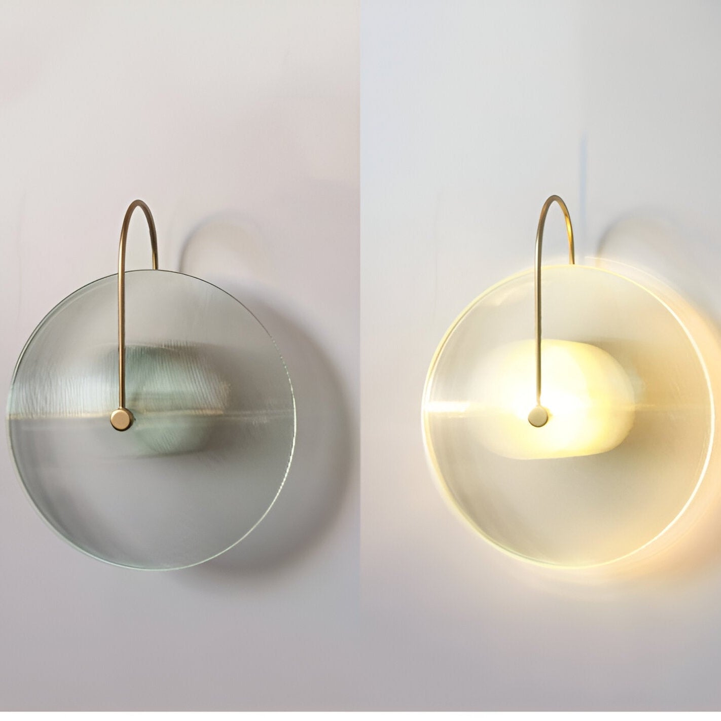 Postmodern Nordic Frosted Glass Round Wall Sconce LED 1-Light
