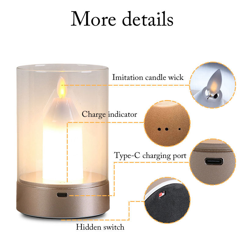 Hand-Swipe Sensor Candle Lamp Romantic Candlelight