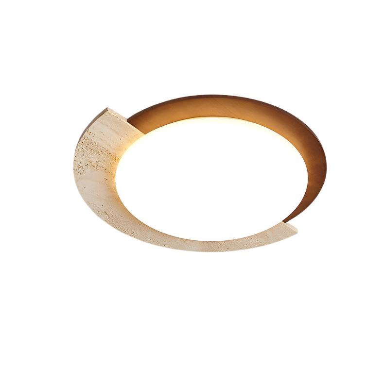 Retro Travertine Geometric Ceiling Light LED 1-Light