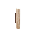 Japandi Travertine Wood Cylinder Wall Sconce LED 1-light
