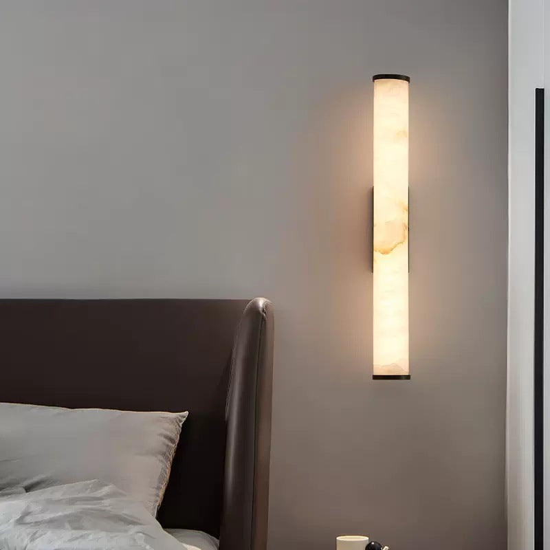 Modern Minimalist Spanish Marble Copper Wall Sconce LED 1-Light