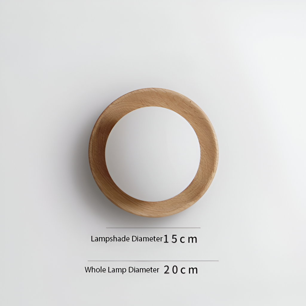 Nordic Wood Globe Wall Sconce LED 1-Light