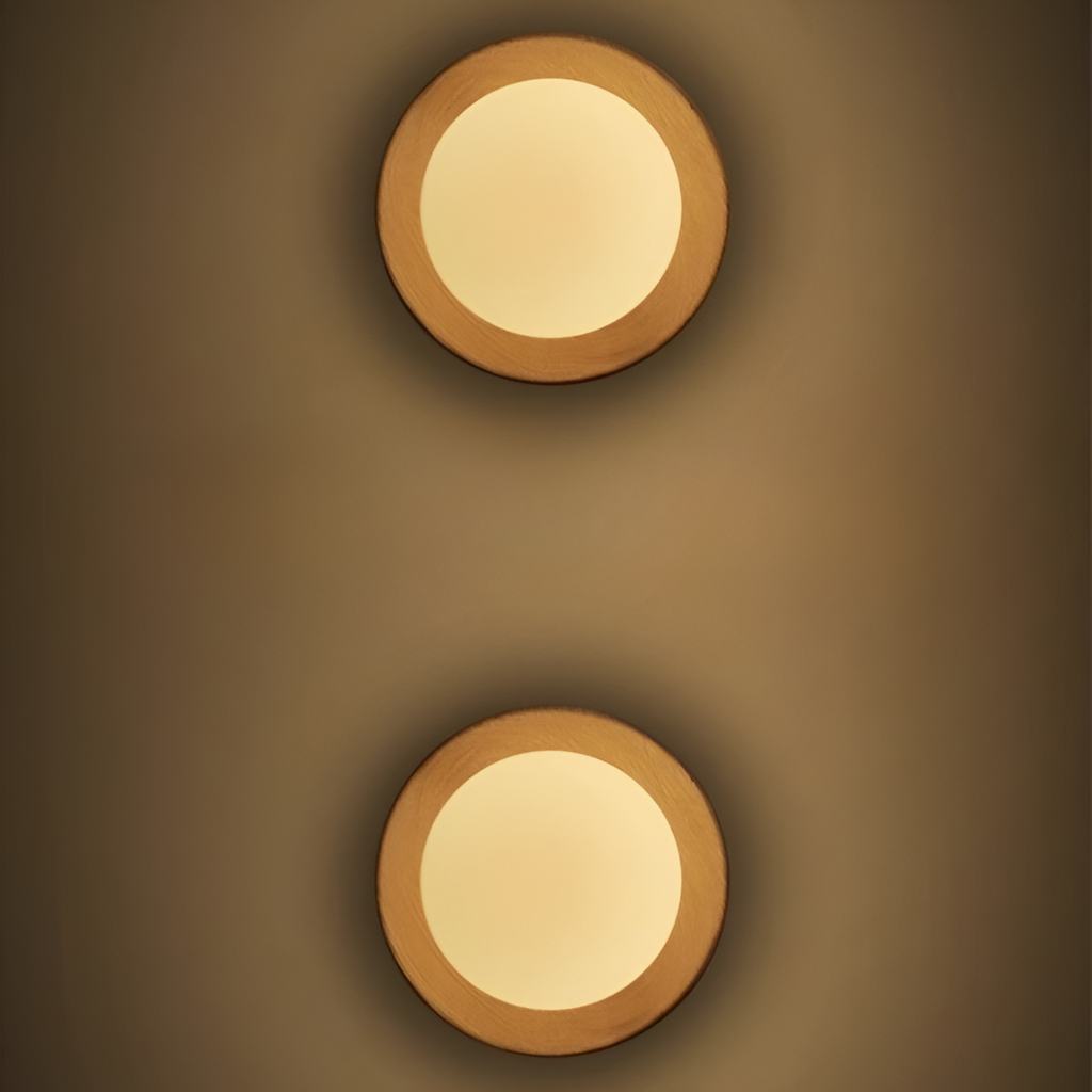 Nordic Wood Globe Wall Sconce LED 1-Light