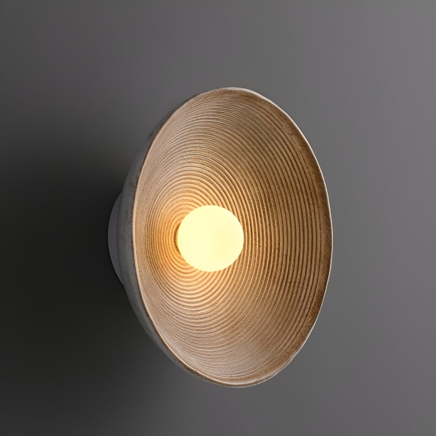Retro Resin Ceramic-style Round Wall Sconce LED 1-light