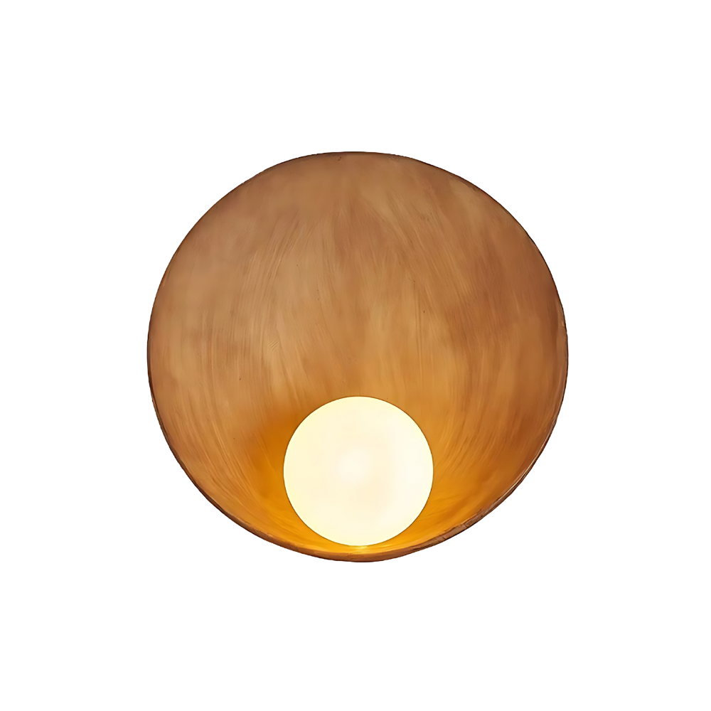 Modern Japandi Resin Bowl Wall Sconce G9 1-Light