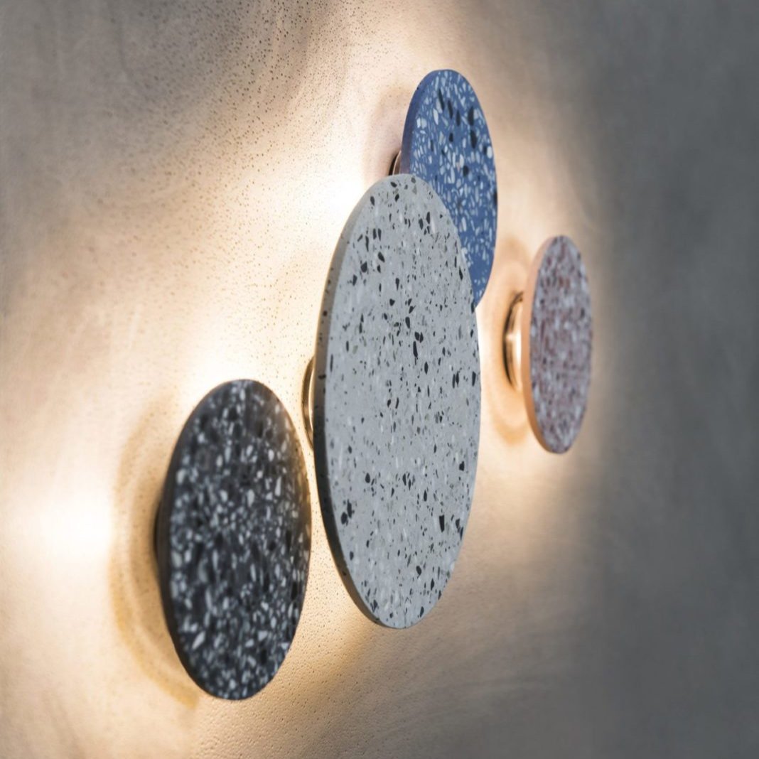 Modern Terrazzo Round Wall Sconce LED 1-Light