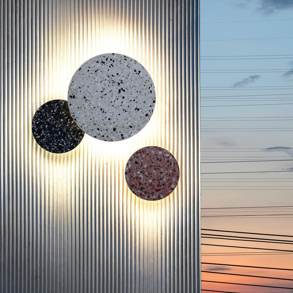 Modern Terrazzo Round Wall Sconce LED 1-Light