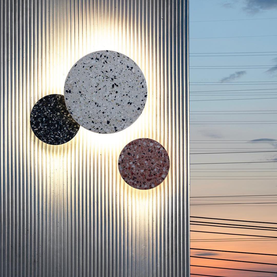 Modern Terrazzo Round Wall Sconce LED 1-Light