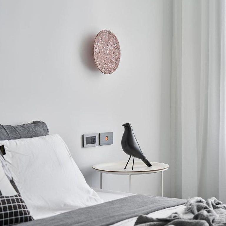 Modern Terrazzo Round Wall Sconce LED 1-Light