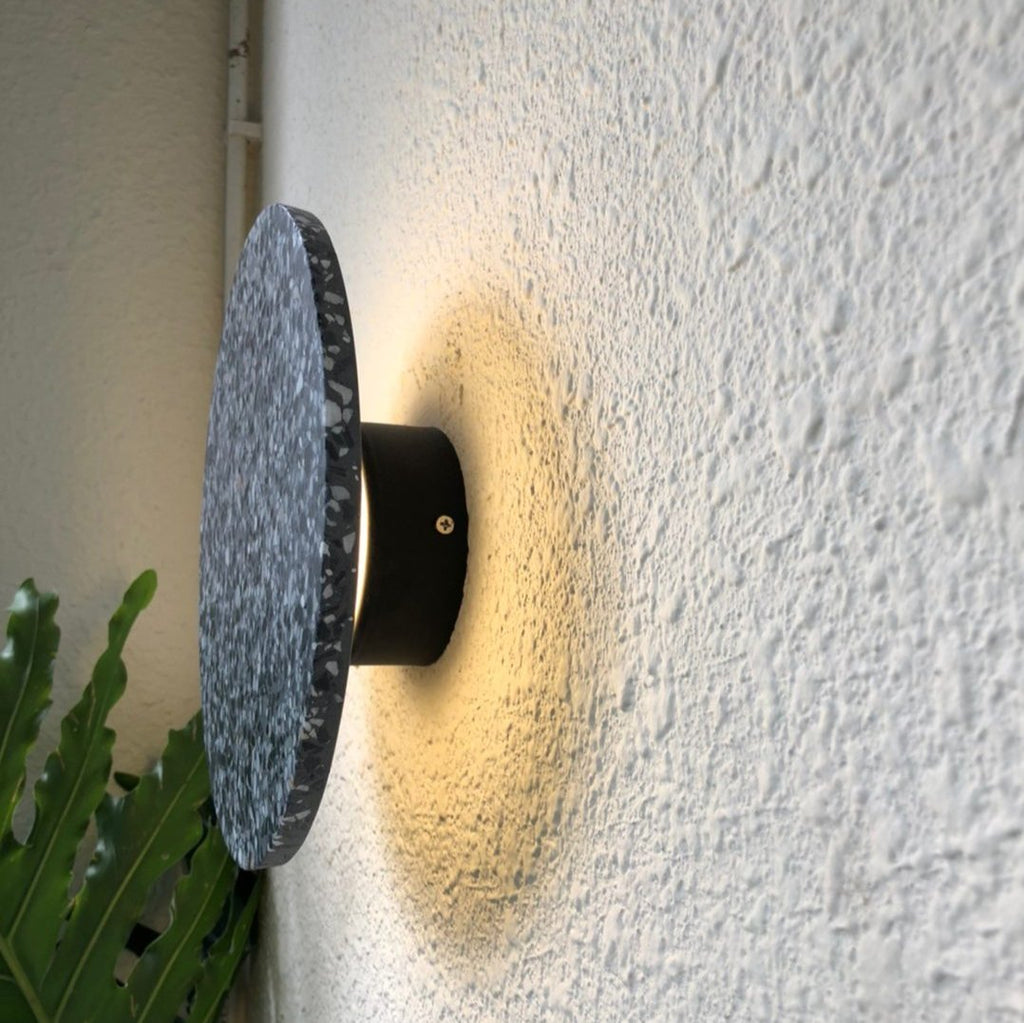 Modern Terrazzo Round Wall Sconce LED 1-Light