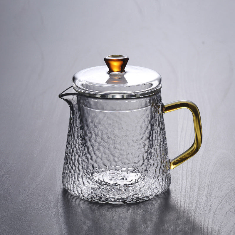 Guili | Pindefang Glass Teapot with Infuser | Handcrafted Heat-Resistant Teapot with Golden Handle