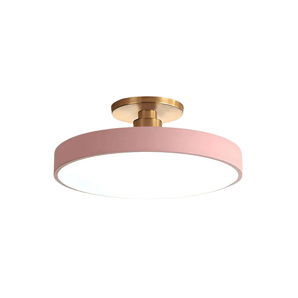 Modern Brass Round LED Ceiling Light 1-Light