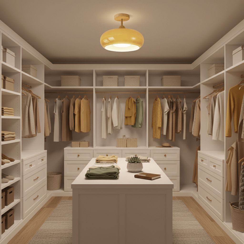 Nordic Wooden Dome Glass LED Semi-Flush Mount Ceiling Light 1-Light