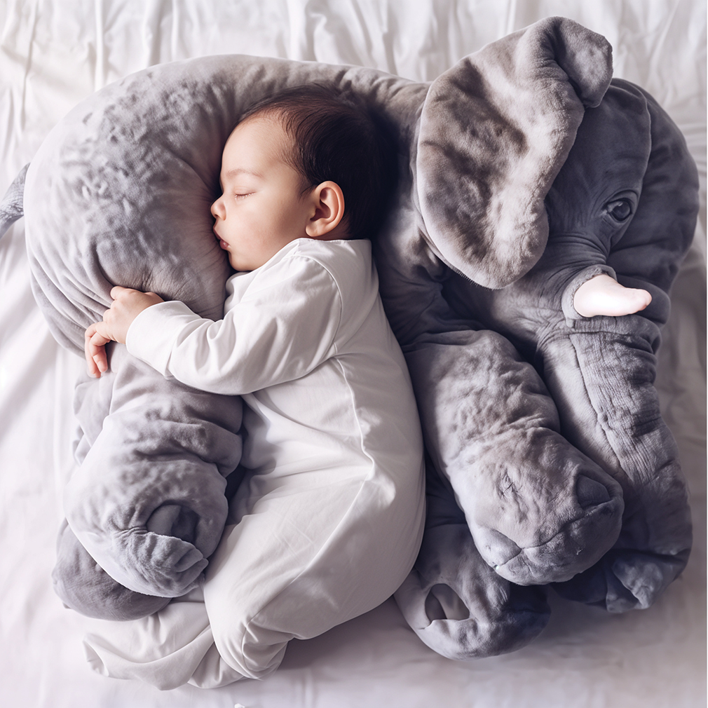 Plush Elephant Pillow | Soft Nursery Comfort Cushion