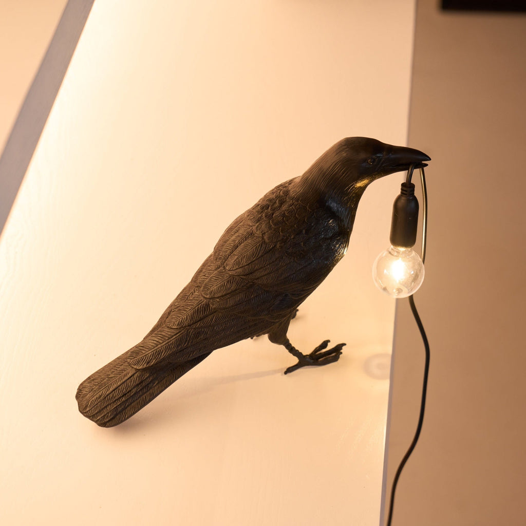 Creative Raven Resin LED Plug-In Table Lamp 1-Light