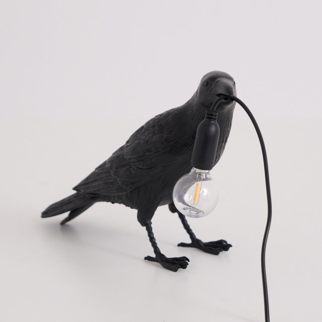 Creative Raven Resin LED Plug-In Table Lamp 1-Light