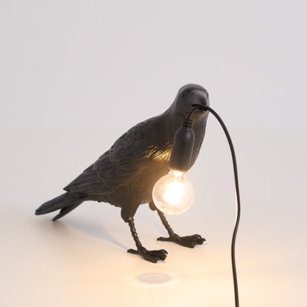 Creative Raven Resin LED Plug-In Table Lamp 1-Light