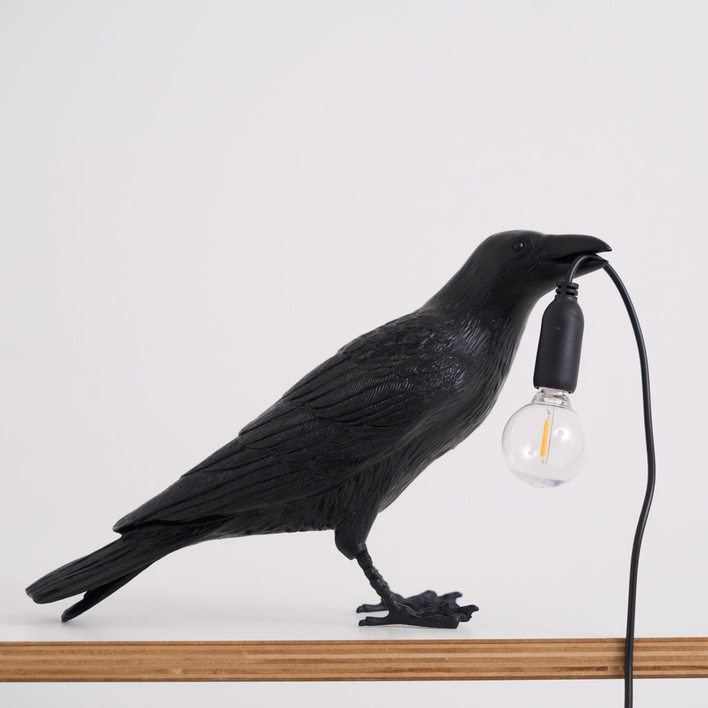 Creative Raven Resin LED Plug-In Table Lamp 1-Light