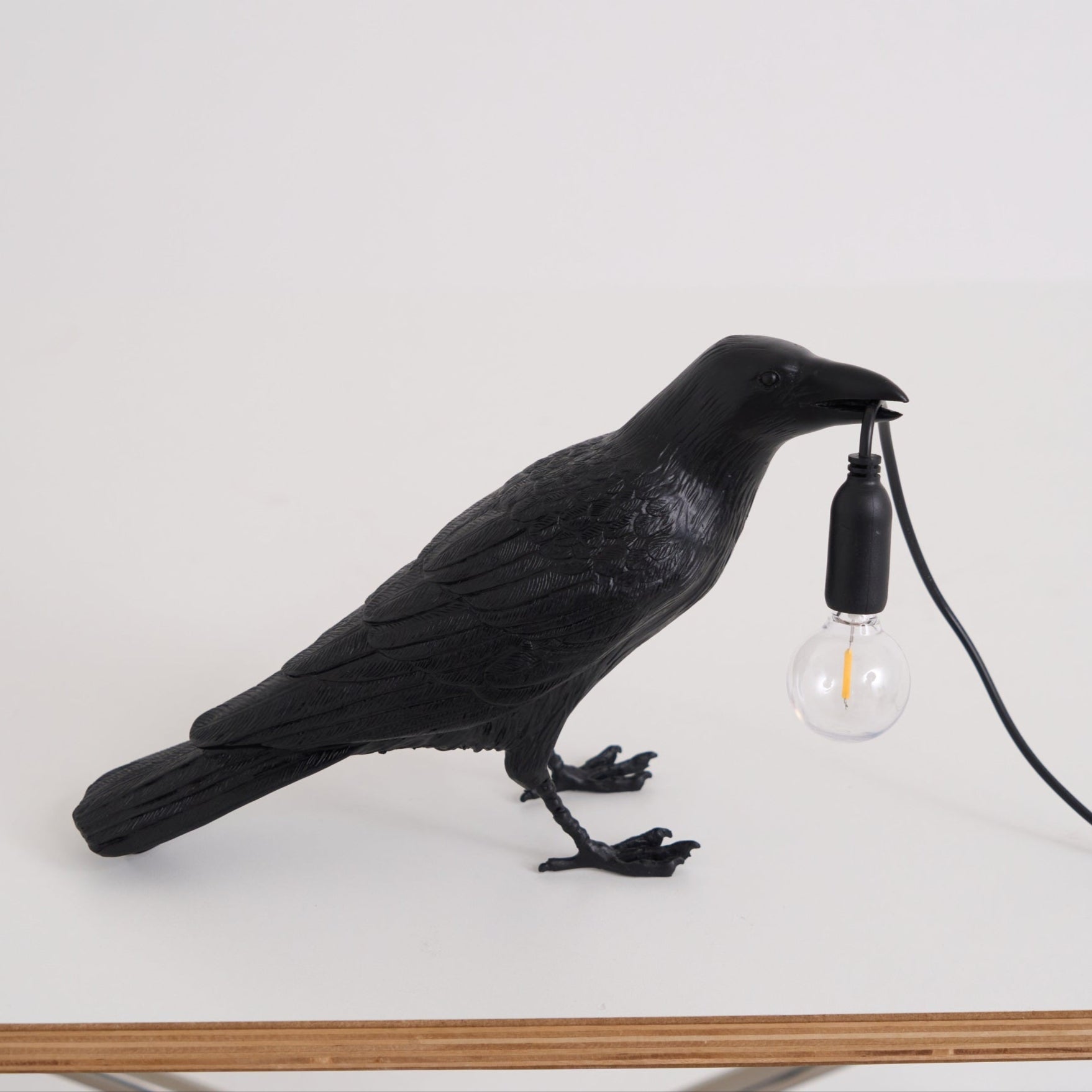 Creative Raven Resin LED Plug-In Table Lamp 1-Light