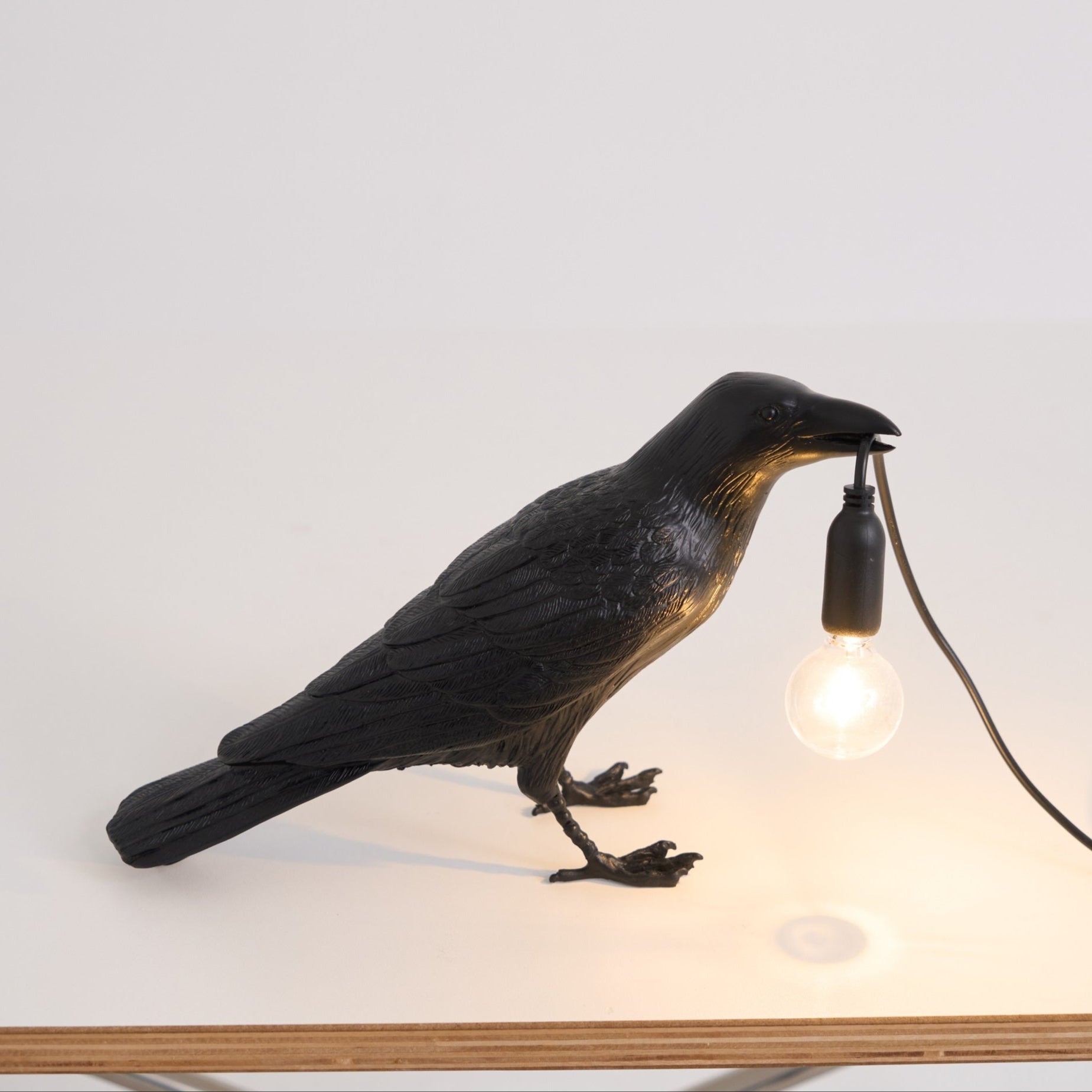 Creative Raven Resin LED Plug-In Table Lamp 1-Light