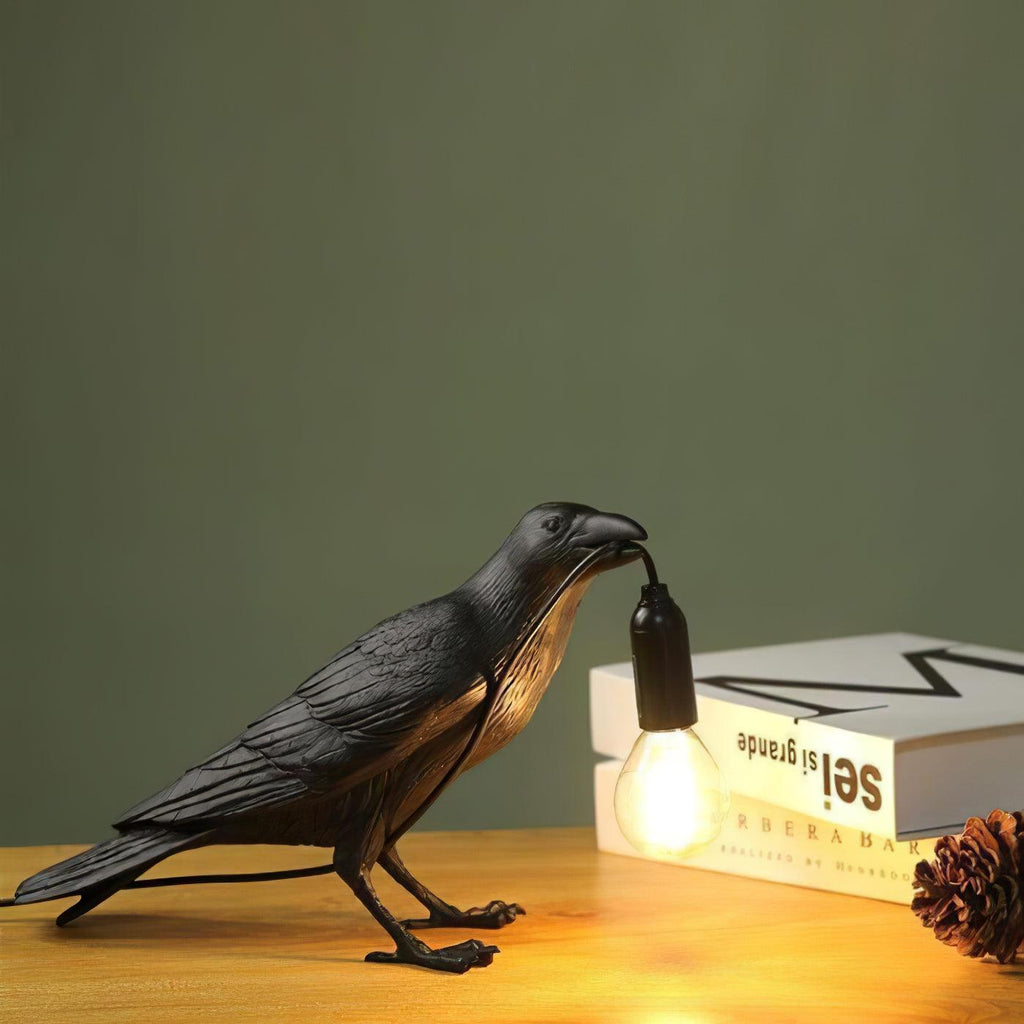 Creative Raven Resin LED Plug-In Table Lamp 1-Light