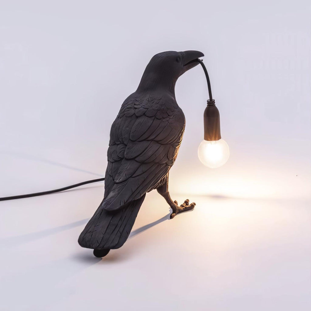 Creative Raven Resin LED Plug-In Table Lamp 1-Light