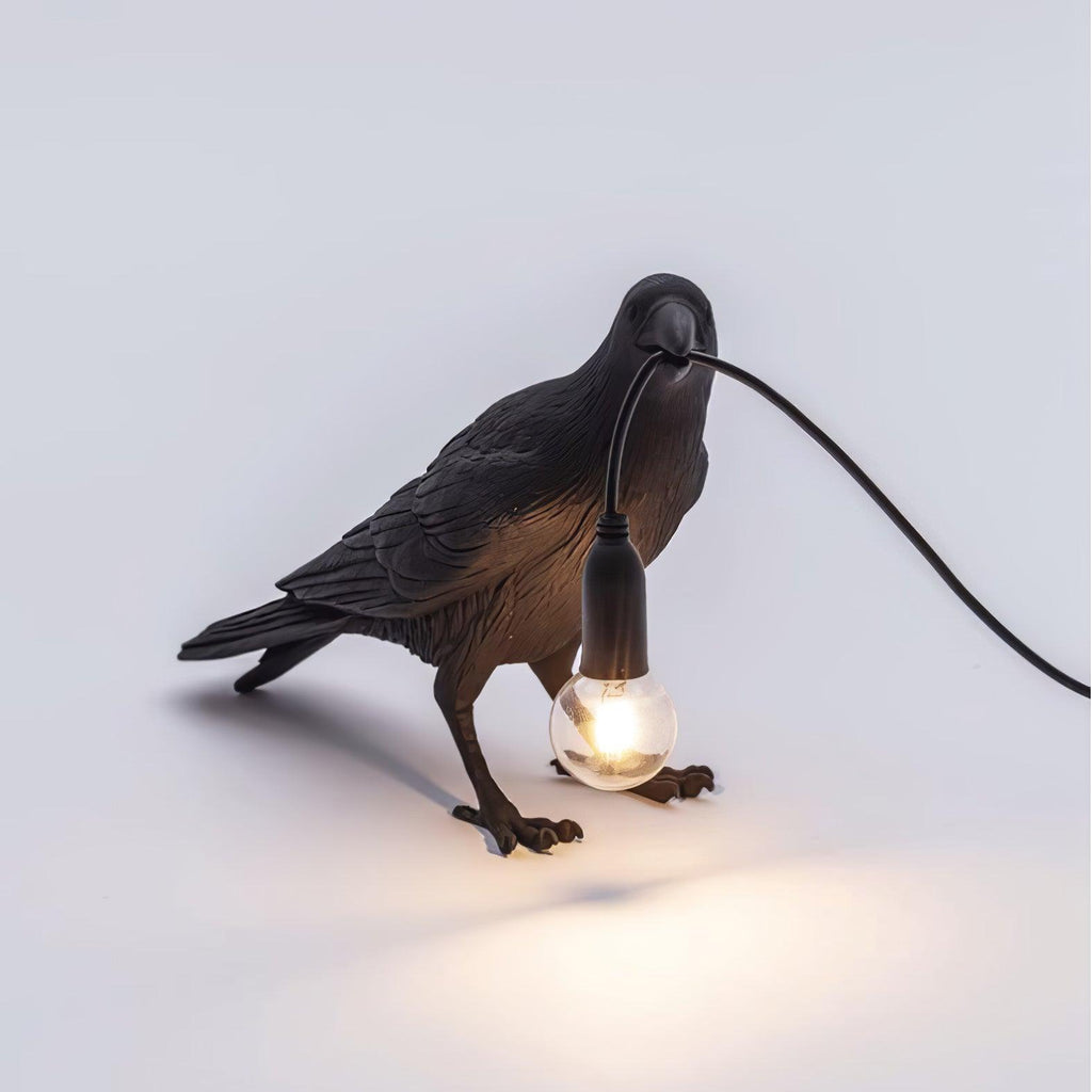 Creative Raven Resin LED Plug-In Table Lamp 1-Light