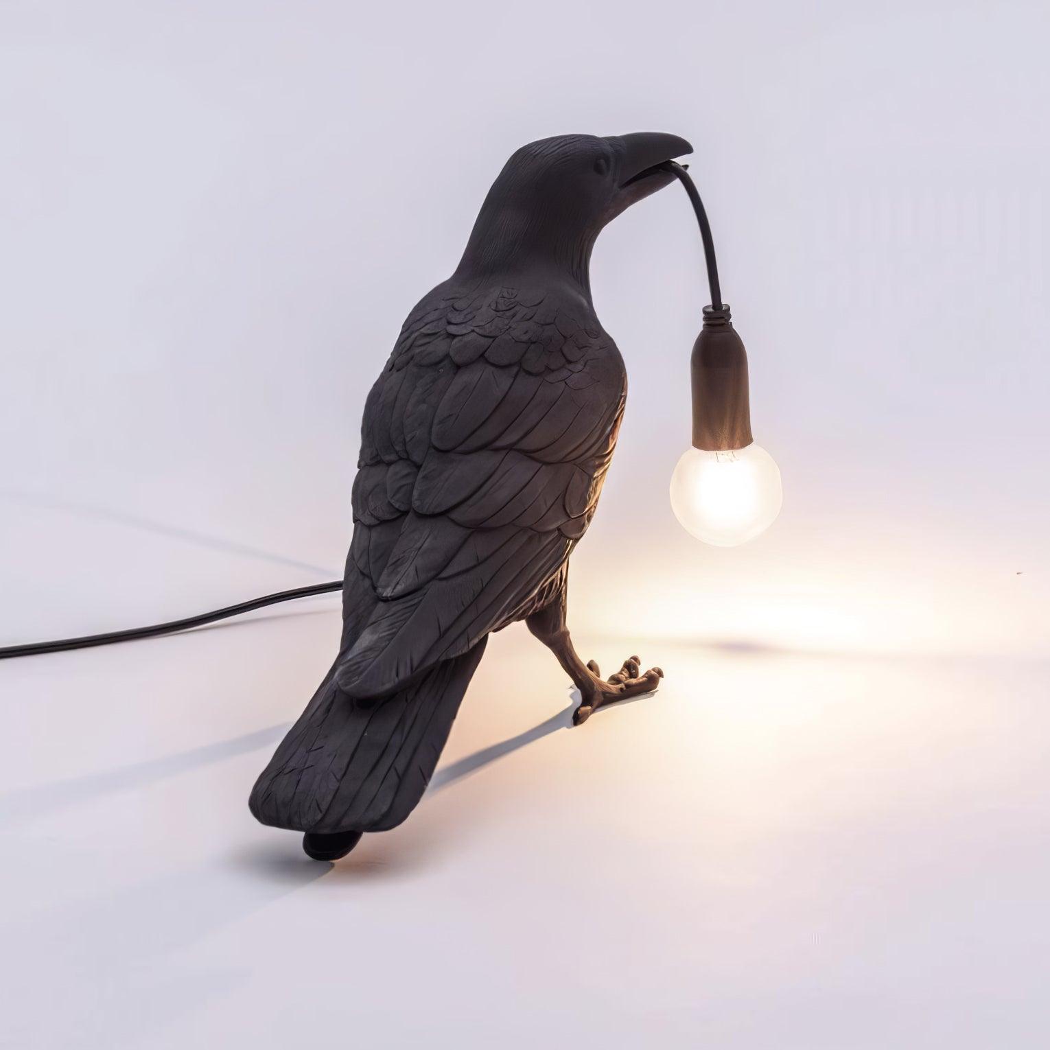 Creative Raven Resin LED Plug-In Table Lamp 1-Light