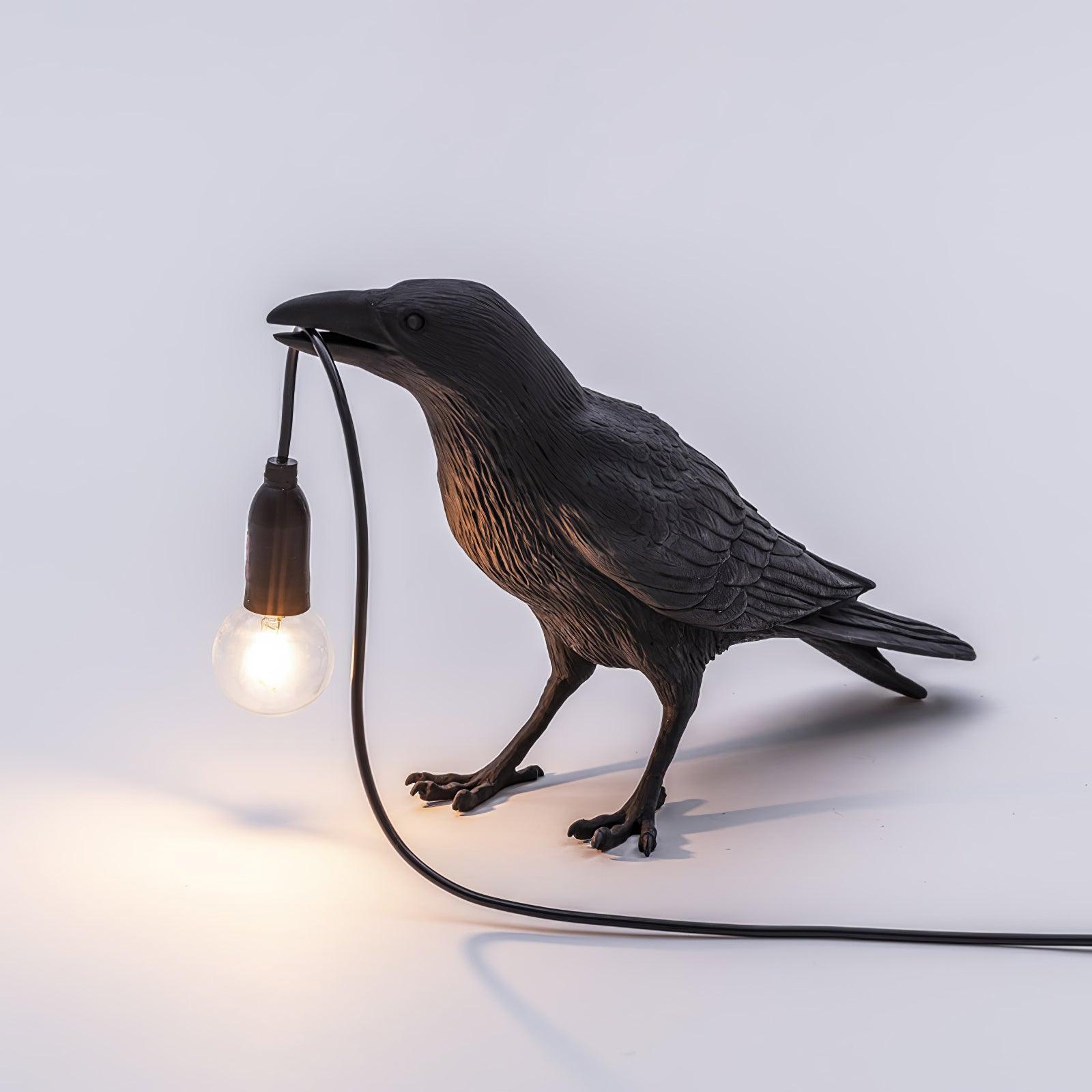 Creative Raven Resin LED Plug-In Table Lamp 1-Light