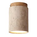 Elegant Travertine Cylinder LED Ceiling Spotlight 1-Light