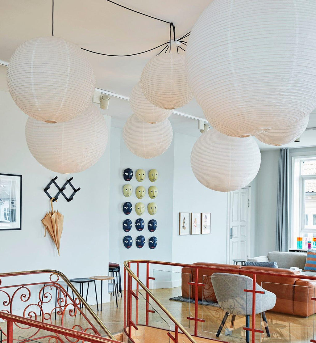 Japanese Washi Paper Globe Pendant Light 1-Light