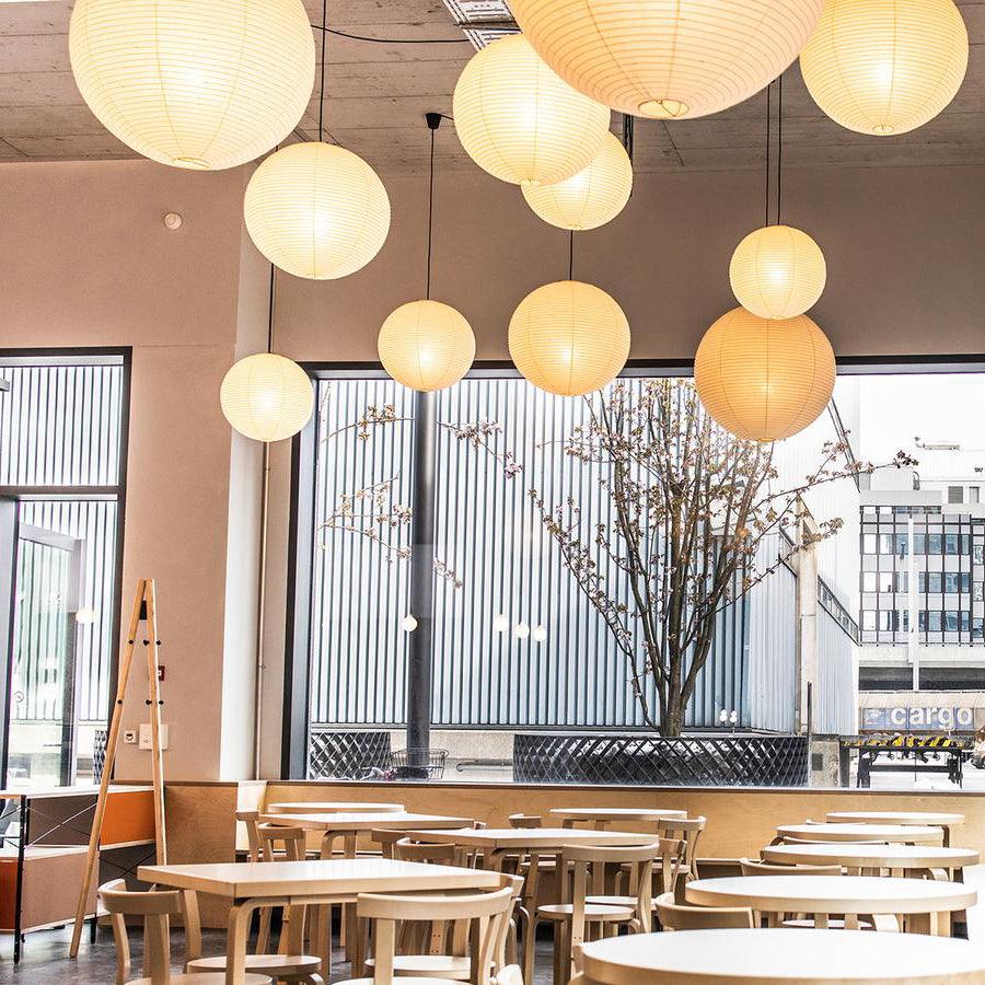 Japanese Washi Paper Globe Pendant Light 1-Light