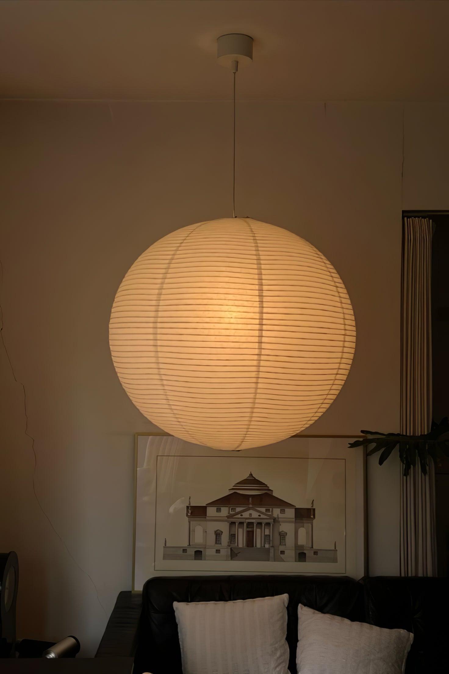Japanese Washi Paper Globe Pendant Light 1-Light