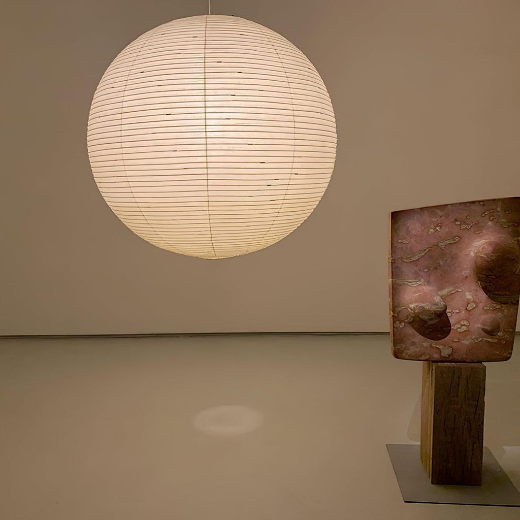 Japanese Washi Paper Globe Pendant Light 1-Light