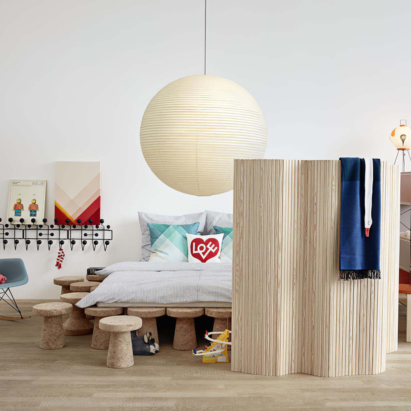 Japanese Washi Paper Globe Pendant Light 1-Light