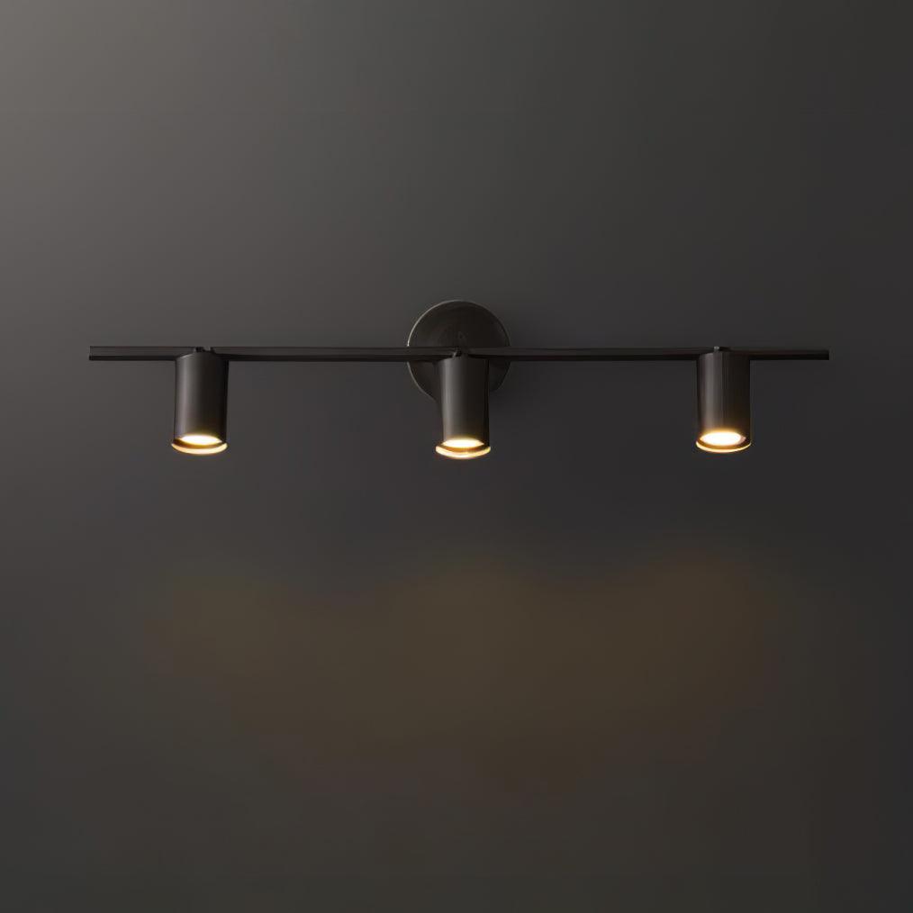 Modern Brass Double Cylinder Adjustable Wall Spotlight