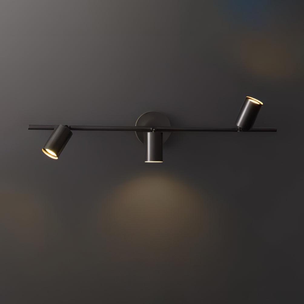 Modern Brass Double Cylinder Adjustable Wall Spotlight