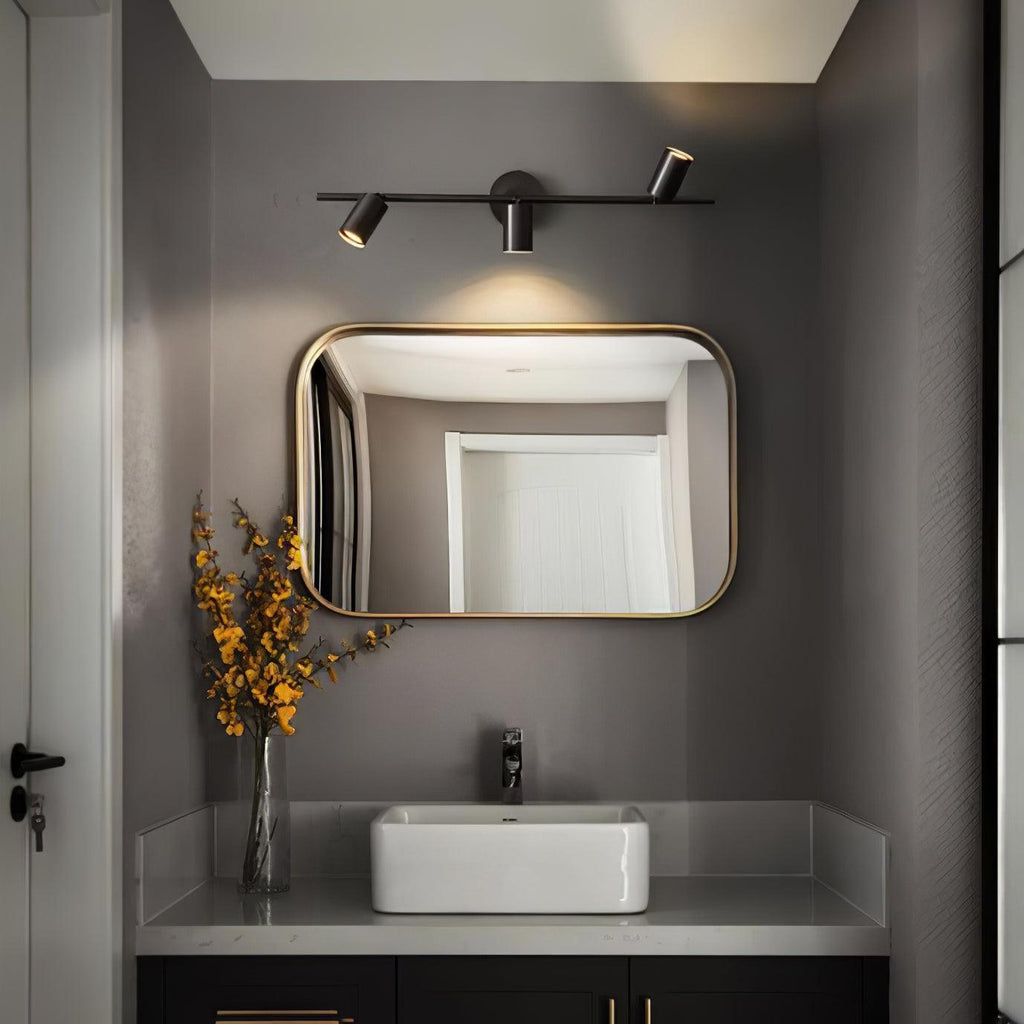 Modern Brass Double Cylinder Adjustable Wall Spotlight