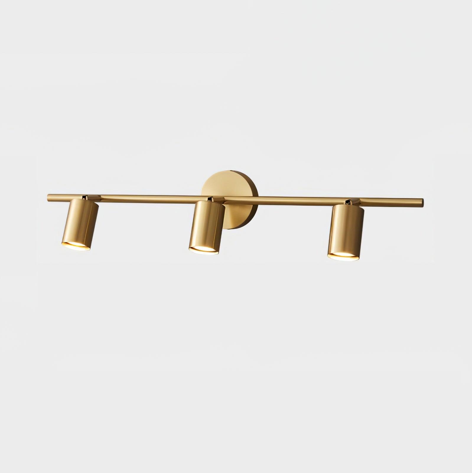 Modern Brass Double Cylinder Adjustable Wall Spotlight