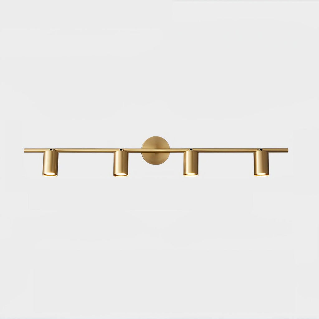 Modern Brass Double Cylinder Adjustable Wall Spotlight