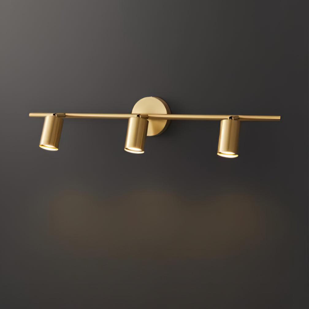 Modern Brass Double Cylinder Adjustable Wall Spotlight